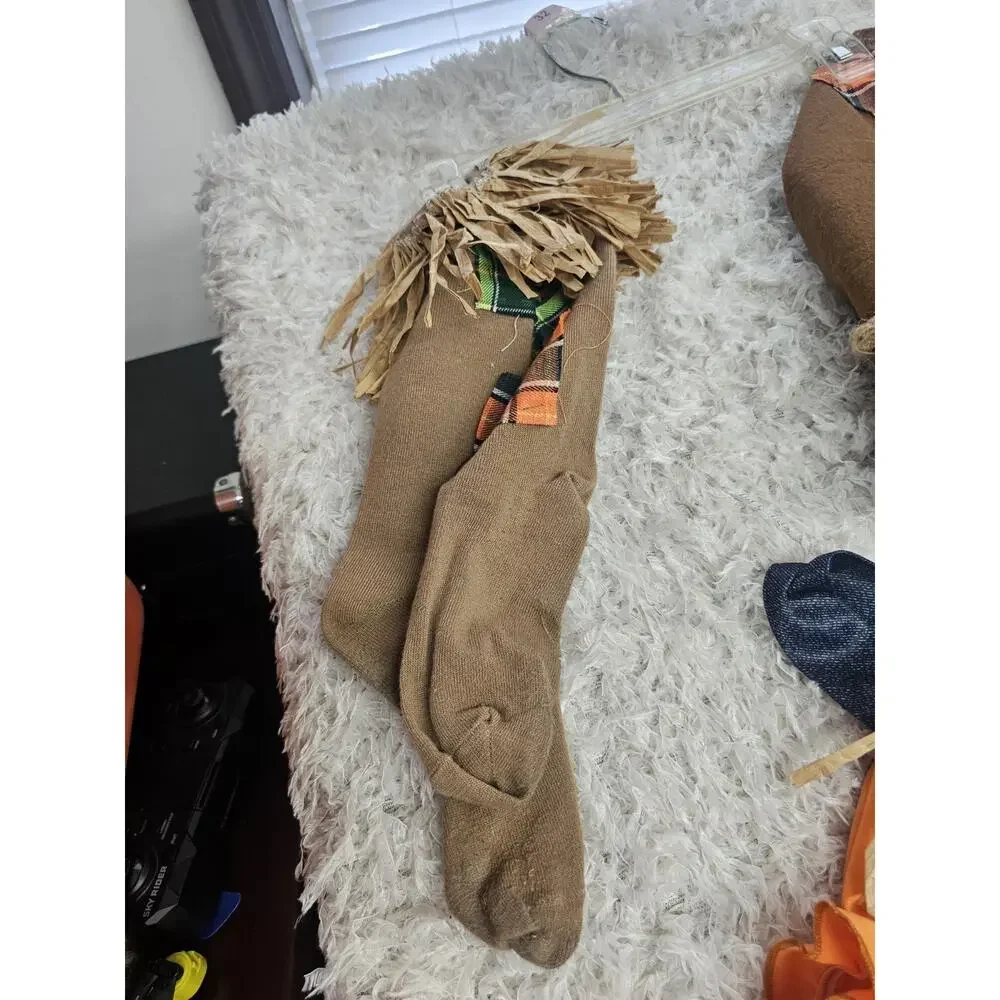 Girls L 10-12 Pumpkin Patchwork Dress Fall Festival Scarecrow Halloween Costume